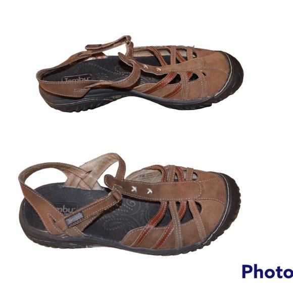 Jambu Shoes - Jambu All Terra Design Leather Upper Sandals Women 8M Cherry